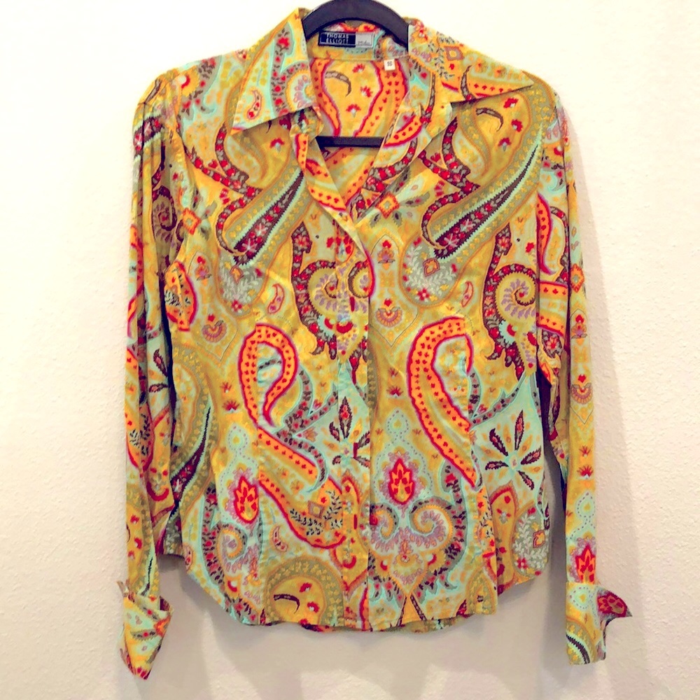 EUC Thomas Elliott paisley shirt